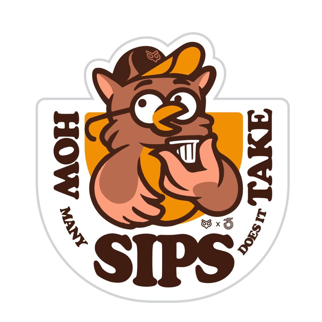 How Many Sips Sticker